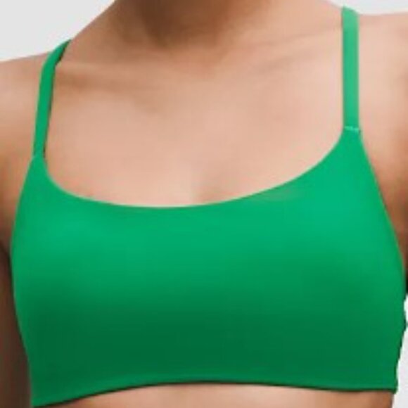 LULULEMON Wunder Train Strappy Racer Bra in Raceway Green Sz 8 A/B - Picture 3 of 5